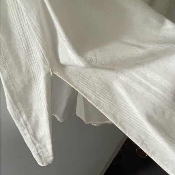 SULU SZ 12 TUNIC BEACH COVER-UP CREAM GAUZY FABRIC W/ BEADED TRIM - RUNS SMALL - Picture 4 of 6